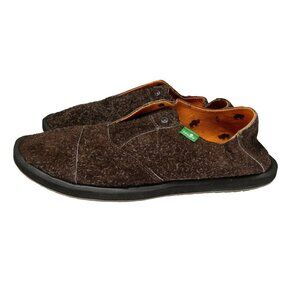 New Sanuk Sidewalk Surfer Loafer Men's Size 9‎ Casbrah Hairy Brown